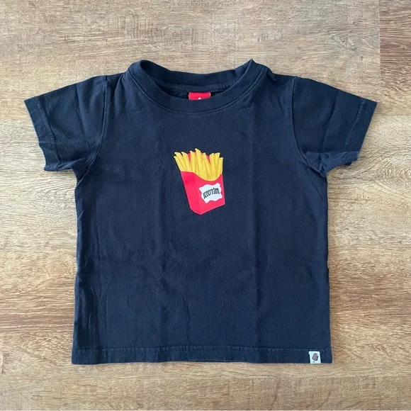 Icecream Billionaire Boys Club Toddler Black T-Shirt with Fries in 4T - Picture 1 of 6